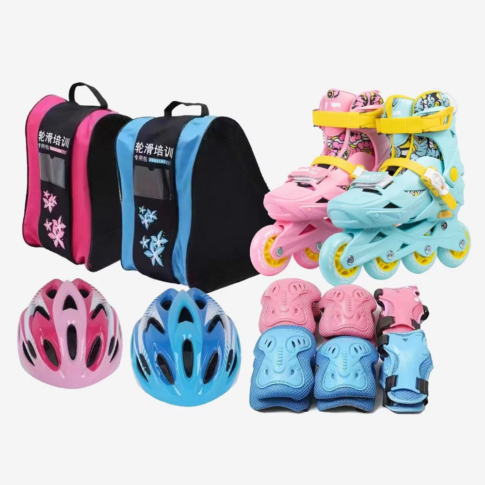 patins-a-roulettes-pour-enfants-oem-patins-en-ligne-reglables-pour-debutants-ensemble-d'equipement-de-protection-patins-artistiques-pour-la-vitesse-et-le-patinage-en-exterieur