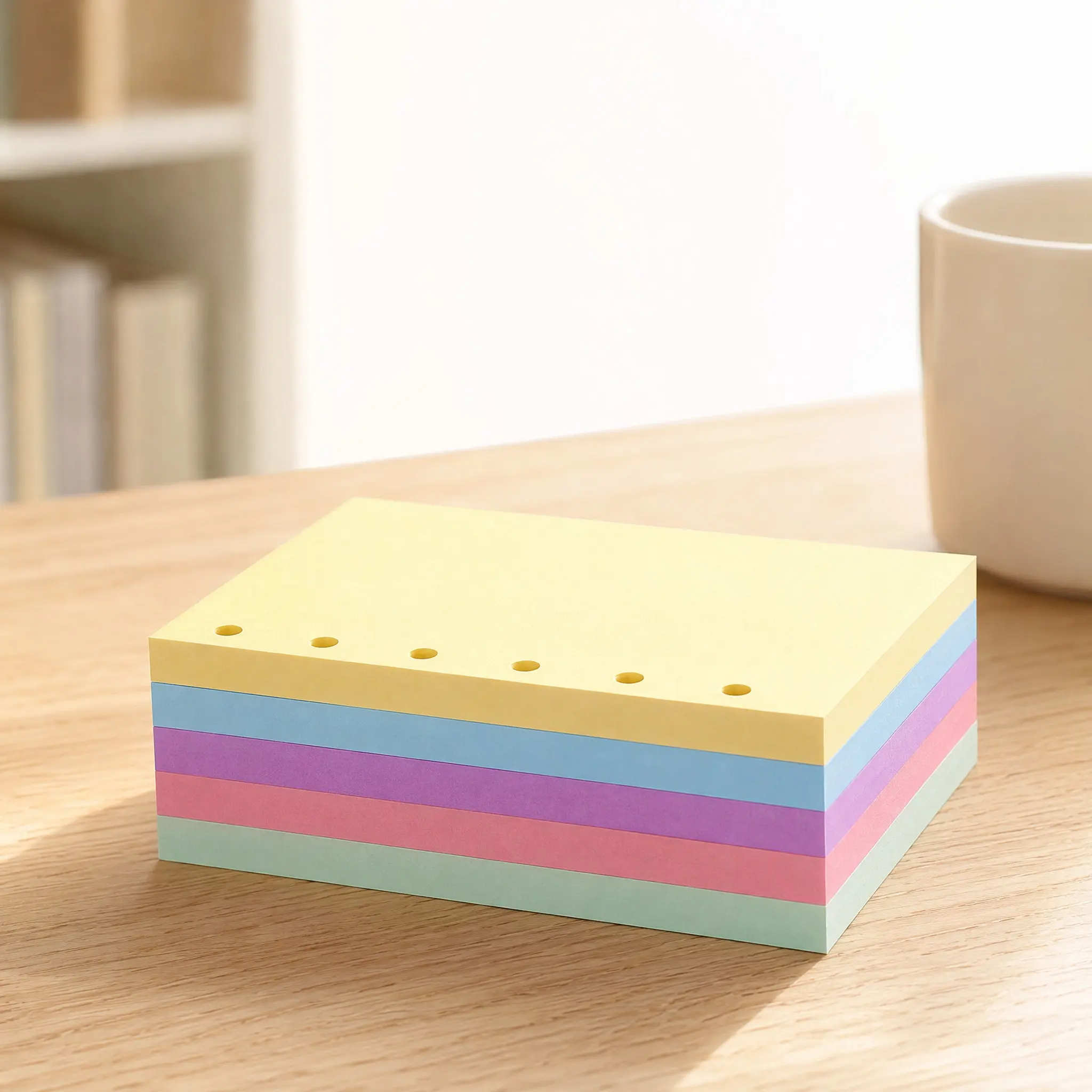 250 Pages 6 Hole Binder Color Loose Leaf Paper Blank Planner Refill for School Office Organizing Notebook Tabbed Binder Dividers