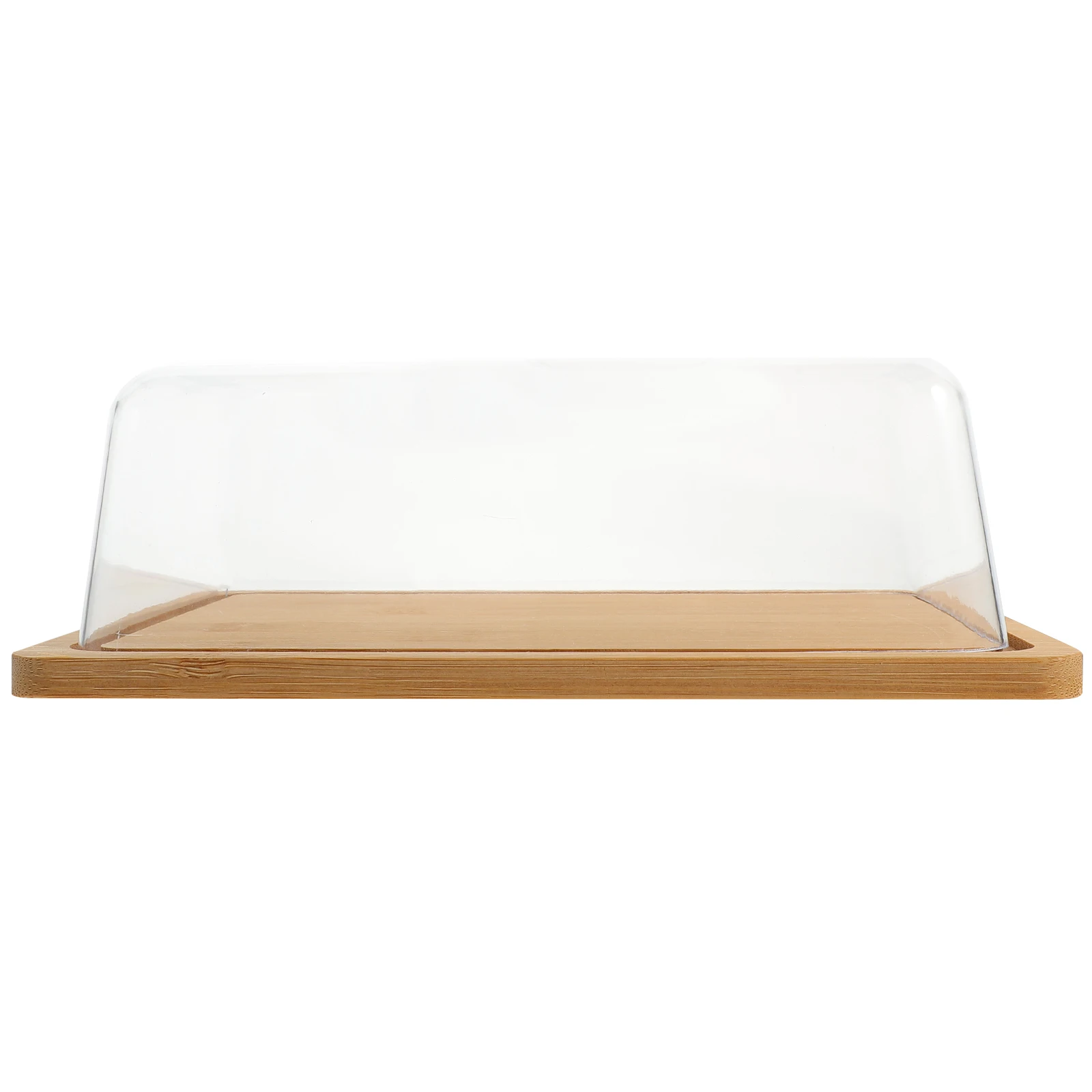 

Acrylic Holder Clear Dome Stand for Dessert Tray Mini Bamboo Display Cake Clear Cake Stand Plate with Lid Tall