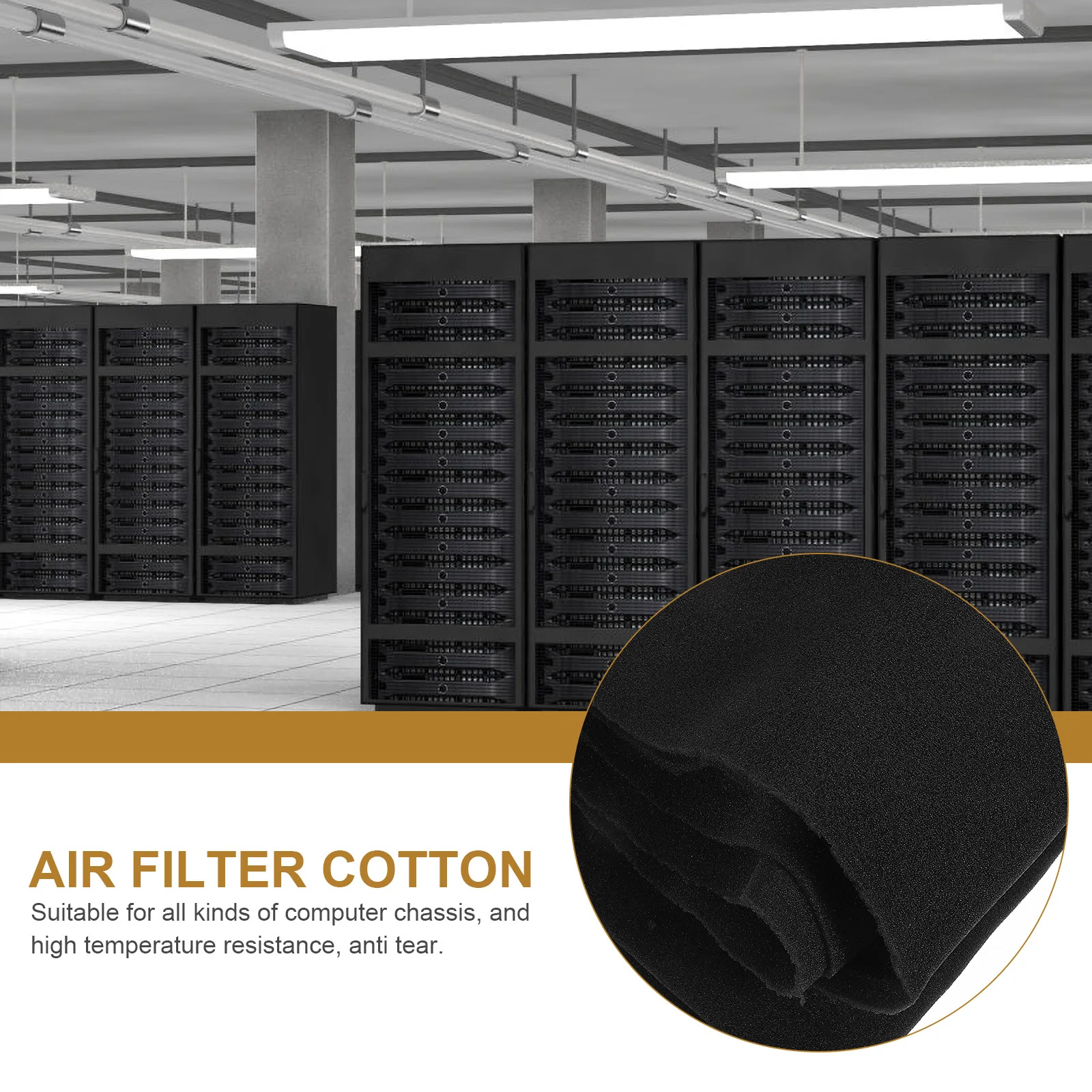 

Sponge Vent Filter Cotton Replacement Computer Chassis Air Fan Purifier High Temperature Resistant Vent Replacement