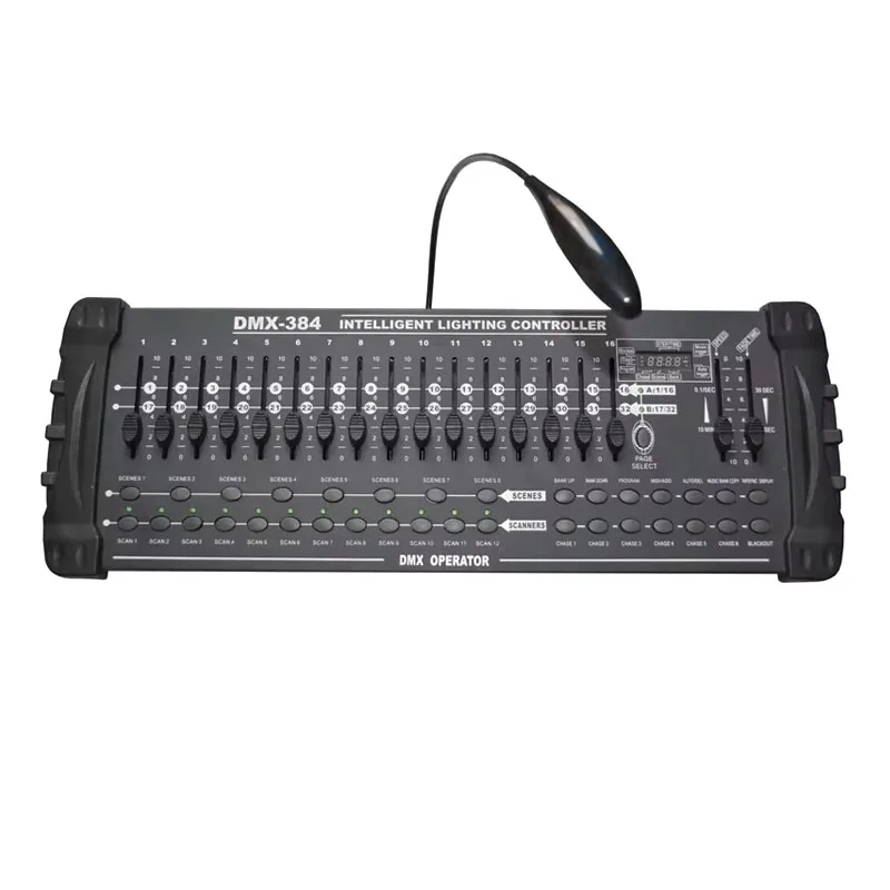 transporte rapido dmx512 384 canais dmx luz console dmx controlador dj controlador 16 controle deslizante 01