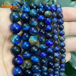 6/8/10/12/14MM Multicolor Lapis Lazuli Tiger Eye Natural Stone Diy Bracelet Accessories Round Beads for Jewelry Making 15