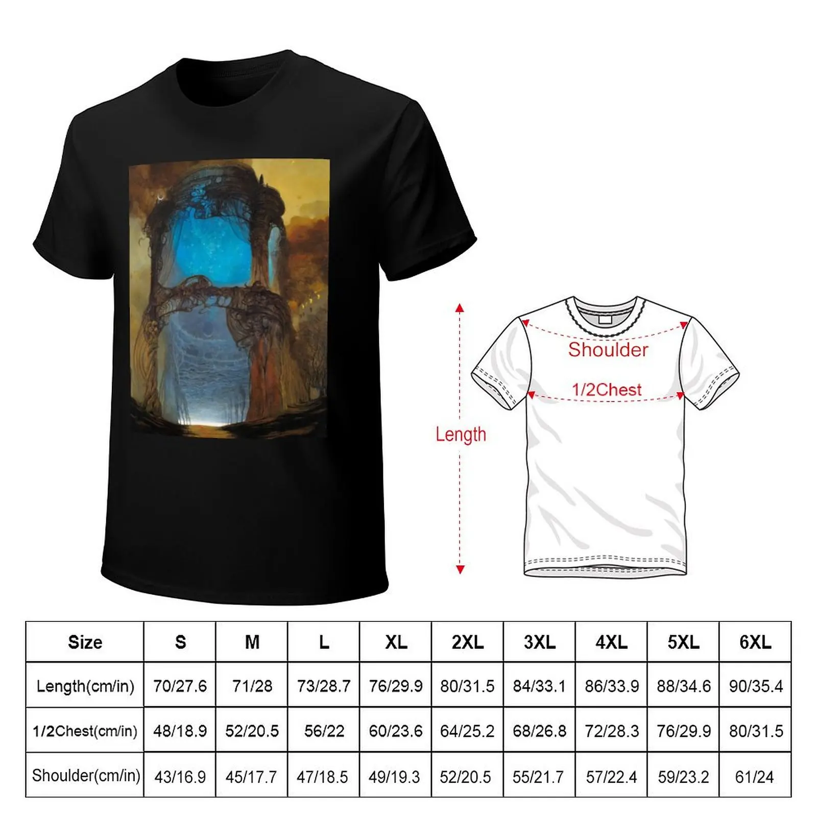 Untitled (The Portal) by Zdzislaw Beksinski T-Shirt Summer Holiday Casual Tee