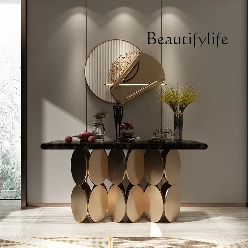 Affordable Luxury Style Console Marble against the Wall Console Tables Entrance Hall Home Post-Modern