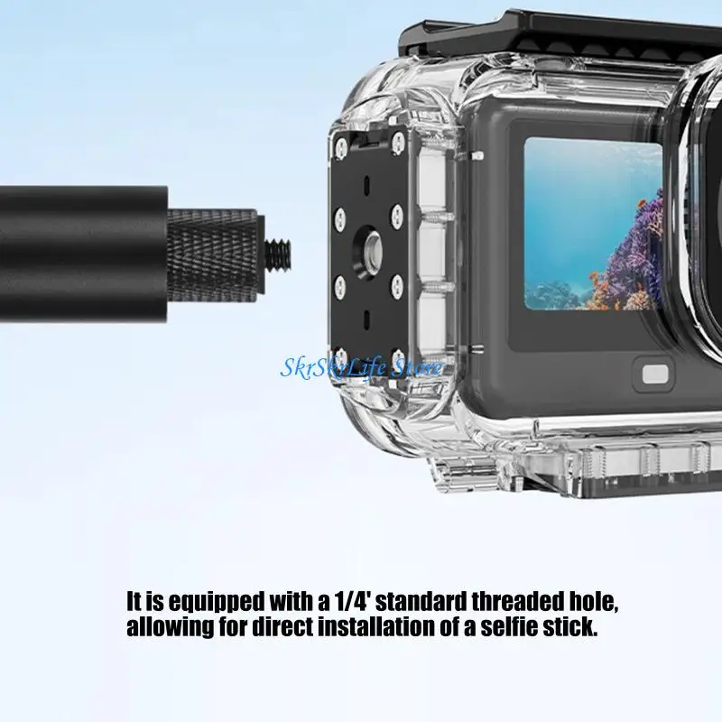 

E65E High Clear Waterproof Case For Action 6 Camera 60m Diving Shell Protections With AntiShock Sponge And Silicone Seal