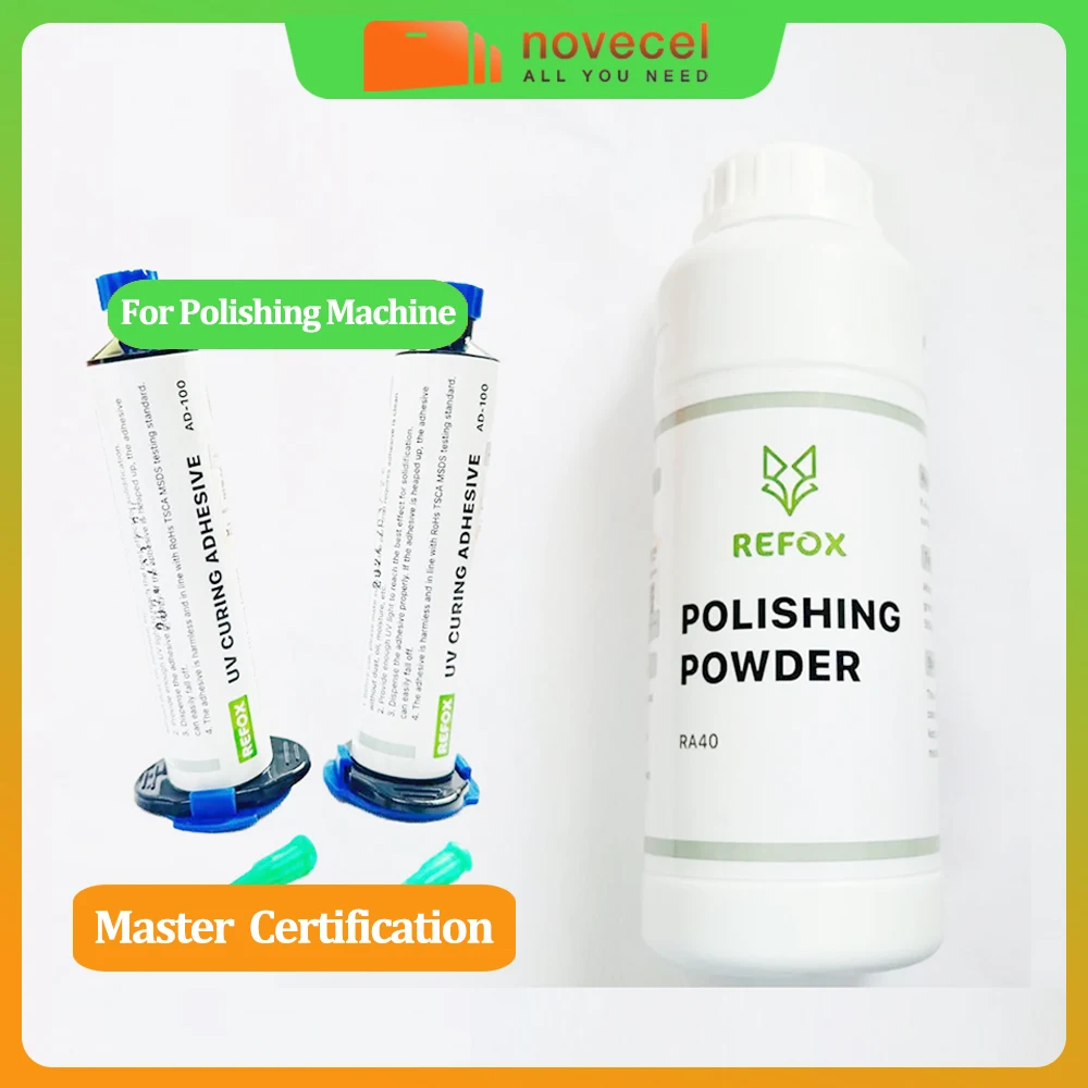 

Refox Phone Screen Polishing Powder+Waterproof Adhesive For iPhone Samsung Screen Repair Polishing Scratch Remove