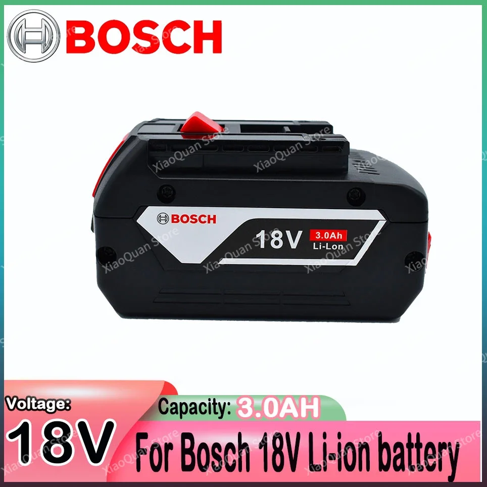 

18V Battery 3.0Ah for Bosch Electric Drill 18V Rechargeable Li-ion Battery BAT609, BAT609G, BAT618, BAT618G, BAT614 + 1Charger