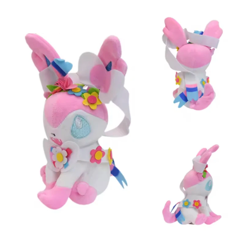 20cm Original Plush Easter Series Pikachu Eevee Scorbunny Sylveon Pawmi Plush Doll Pillow Xmas Birthday Gift for Children