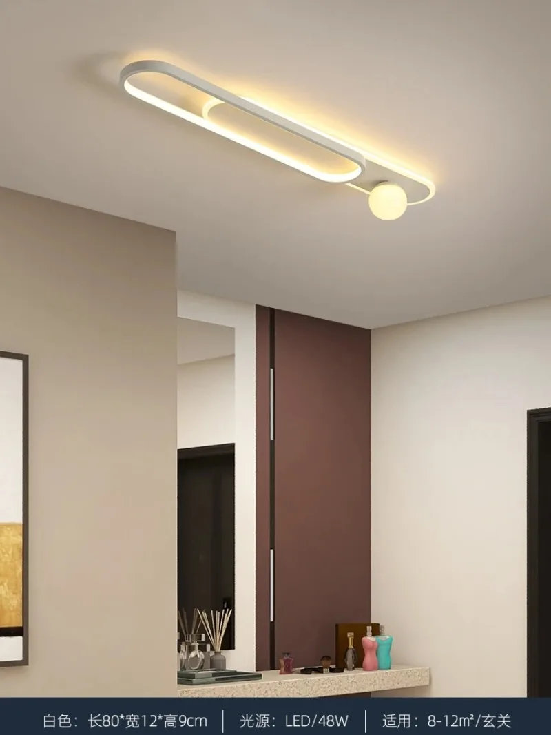 

Nordic Minimalist LED Ceiling Lamp Is Used For Dining Room Bedroom Corridor Aisle White Dimmable Remote Control Home Decoration