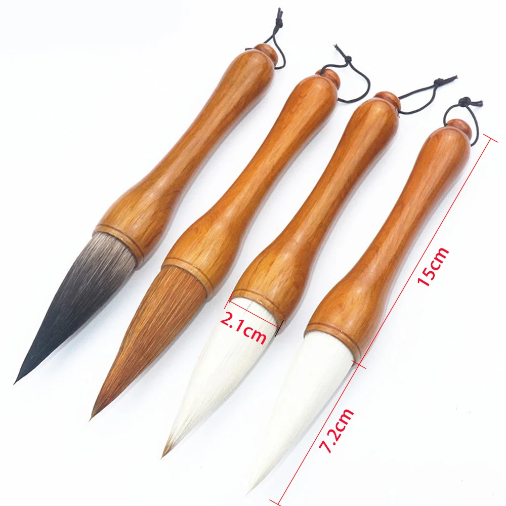 Wood Large Calligraphy Brush Weasel Wolf Wool Bear Hair Painting Brush Big Character Writing Brush For Spring Festival Couplets