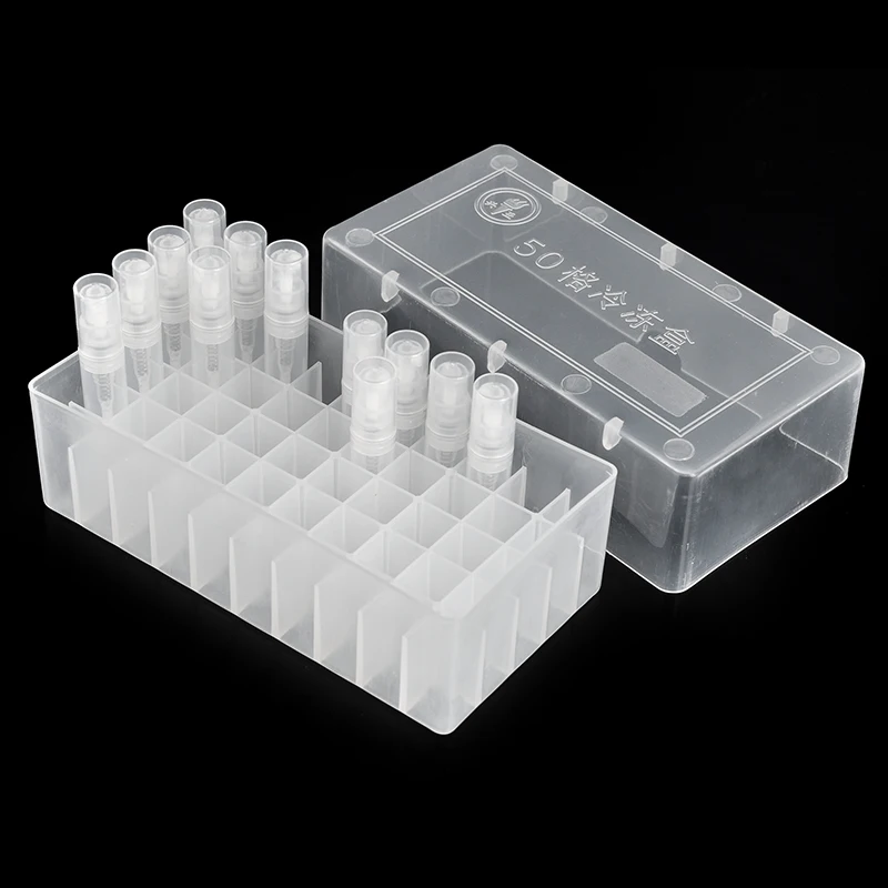 1.8ml 50-well freezing tube box Portable Perfume Bottle Display Autoclavable and low temperature resistant