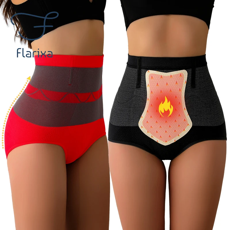 

Flarixa Seamless Shaping Briefs Women's High Waist Tummy Control Panties Comfortable Thermal Underwear Soft Postpartum Pants