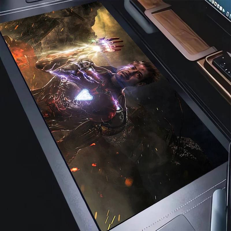 Anime Mouse Pad HD Print Iron Man Mousepad Computer Gaming Gamer Cabinet Keyboard Pad Office Laptop Accessories Rubber Desk Mat