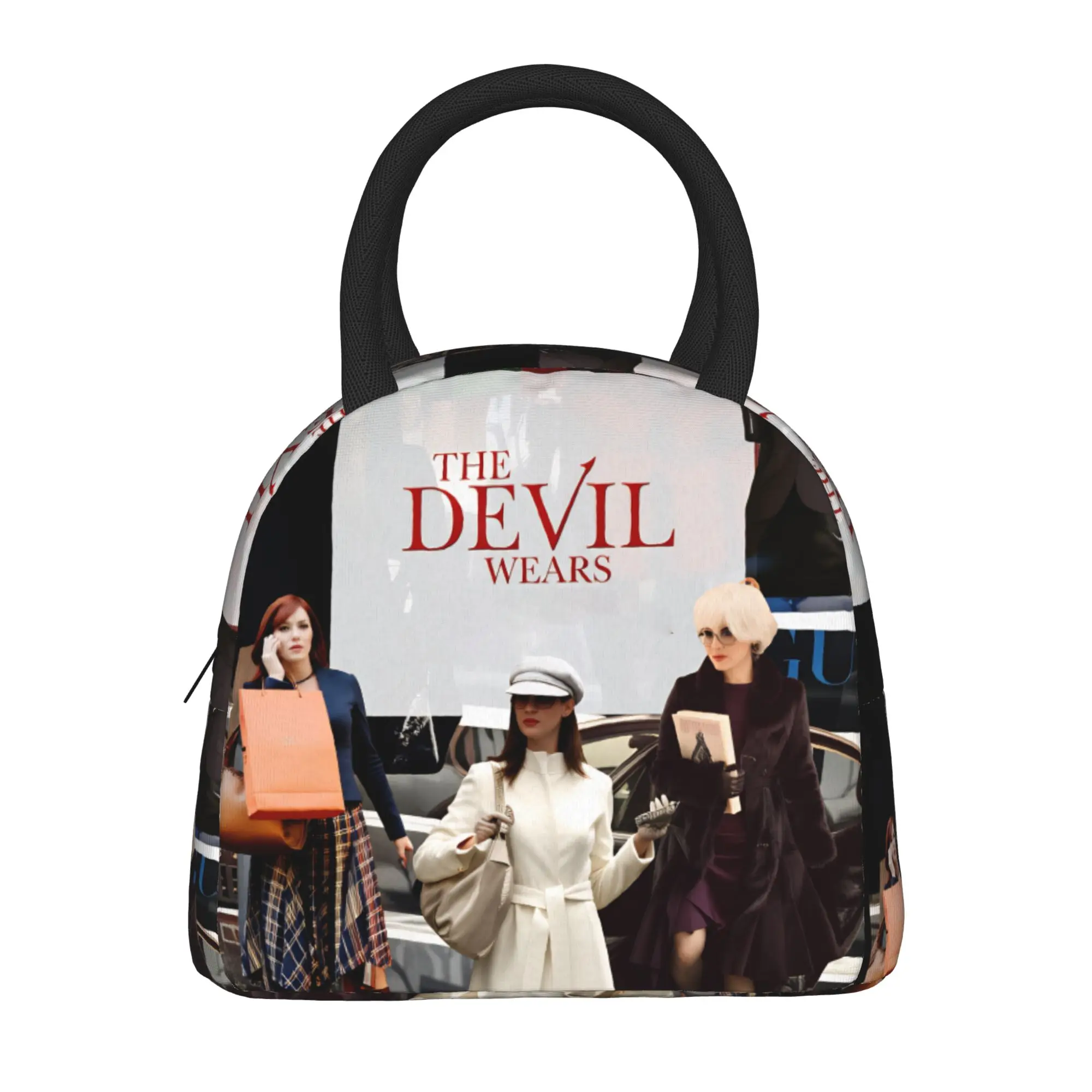 The Devil Wears Pradad Lunch Bag Film  Picnic Lunch Box For Child Vintage Graphic Tote Food Bags Oxford Portable Cooler Bag