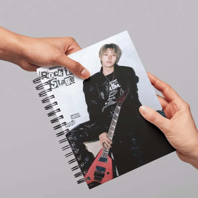 Hot Idols ATEEZ A5 Spiral Notebook San Hongjoong Mingi Yunho Rock The Stage Dairy Book Fasign Student Office Supplies Fans Gifts