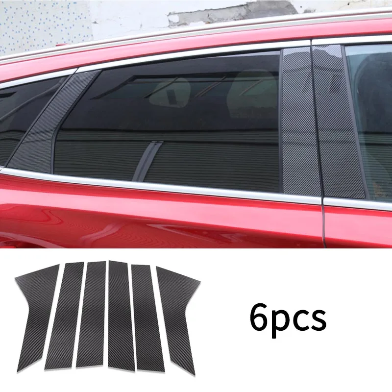 

6pcs for BYD Don 2018-2021 Center Pillar Carbon Fiber Pattern Exterior Decoration Sticker