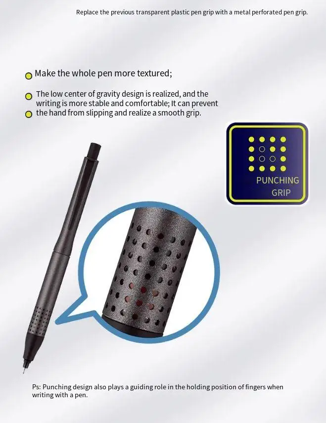 1 قطعة قلم رصاص ميكانيكي M5-1030 معدن دوار مزدوج اللوحة قلم رصاص خاص 0.5 مللي متر