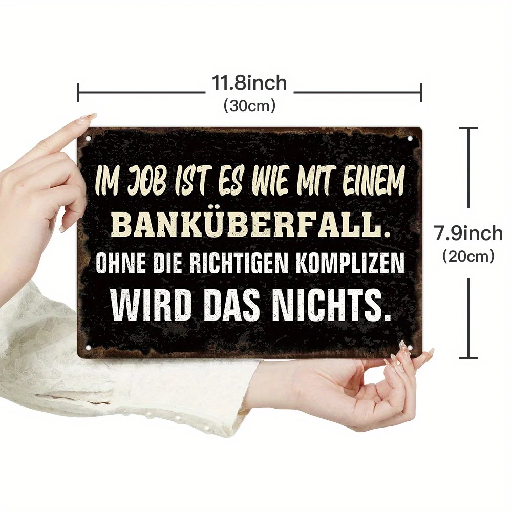 Vintage German Metal Tin Sign - 