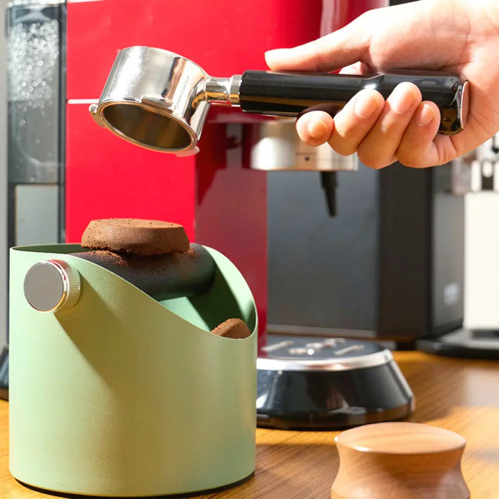 Espresso Grounds Knock Box Aluminum Coffee Waste Container Durable Accessory For Coffee Machine Baristas Kitchen Usage