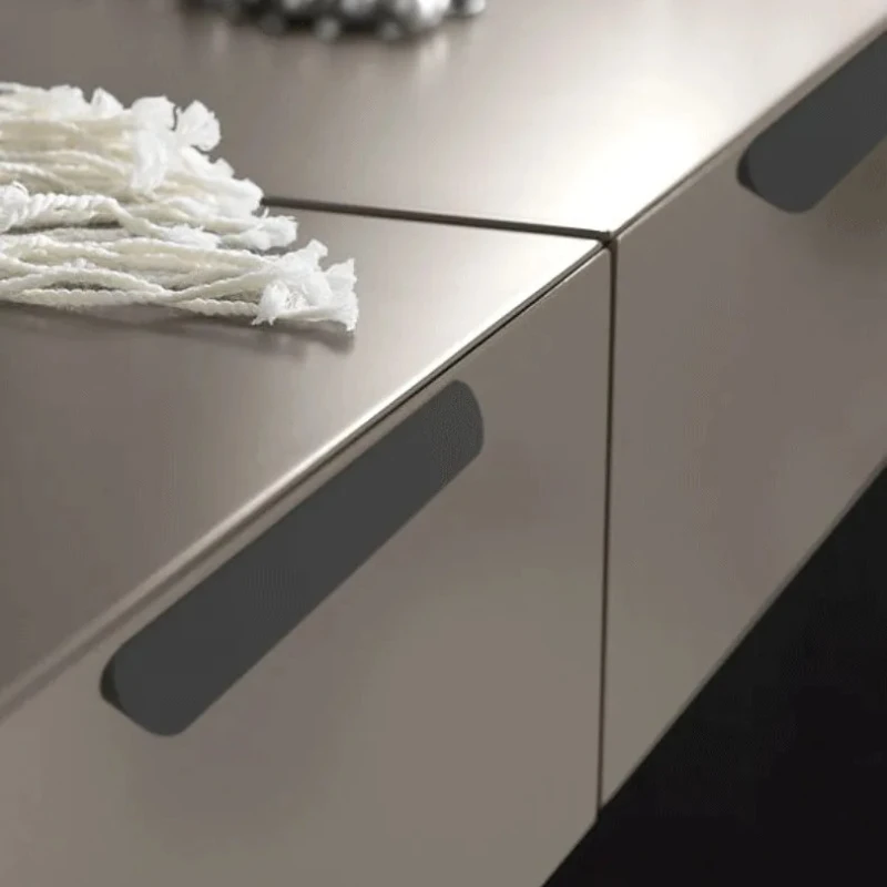 

Cabinet door handle drawer American modern simple black cabinet cabinet white wardrobe furniture hardware handle