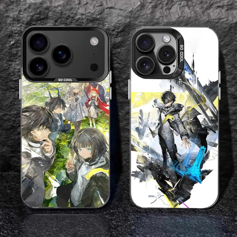 

A-Arknights E-Endfield Black Matte Shockproof CoverPhone Case For iPhone 17,16,15,14,13,12,11,Pro,Max,Plus