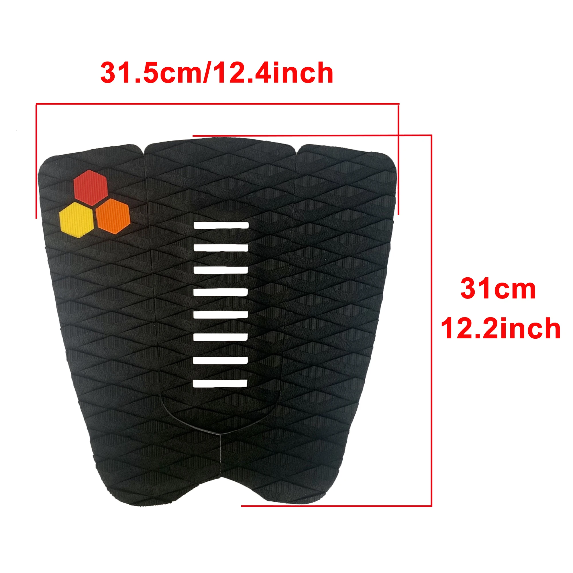 EVA Surfboard Deck Pads Surf SUP Foot Traction Pads Skimboard Deck Front Grip Anti-Slip EVA Traction Mat with Kick Tail