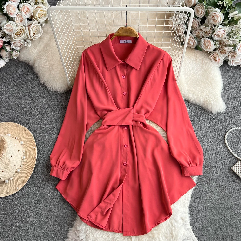 Autumn Women Elegant Casual Solid Shirts Tops Long Sleeve Vintage Party Birthday Blusas Female Chic Outerwear Blouses Clothes