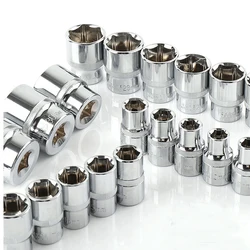 Chave de soquete hexagonal de 1 peça, 1/2 polegadas, cabeça de 8-32mm de diâmetro, parafuso, removedor de ferramenta manual, ferramentas para reparo de carro, cabeça allen, catraca