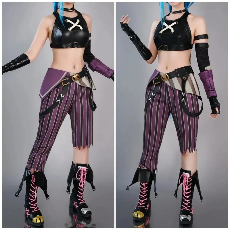 

25COSArcane Season 2 League of Legends LOL Arcane Jinx Halloween Cosplay Costume Loli Outfit Halloween Christmas Gift Cos Conven