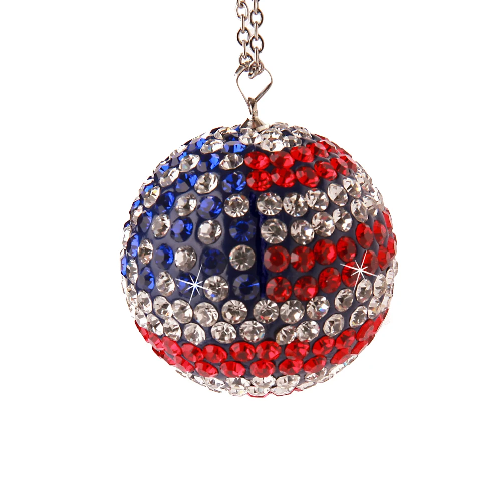 

Rhinestone Car Hanging Pendant Durable Creative Ball Shape Stylish Auto Accessories Car Interior Ornament Hanging Decor