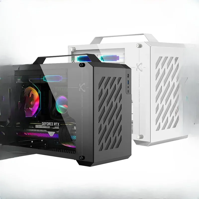 X200 Portable MATX Compact 240 Water Cooled ITX Side Penetrating TYPE-C Computer Main Case