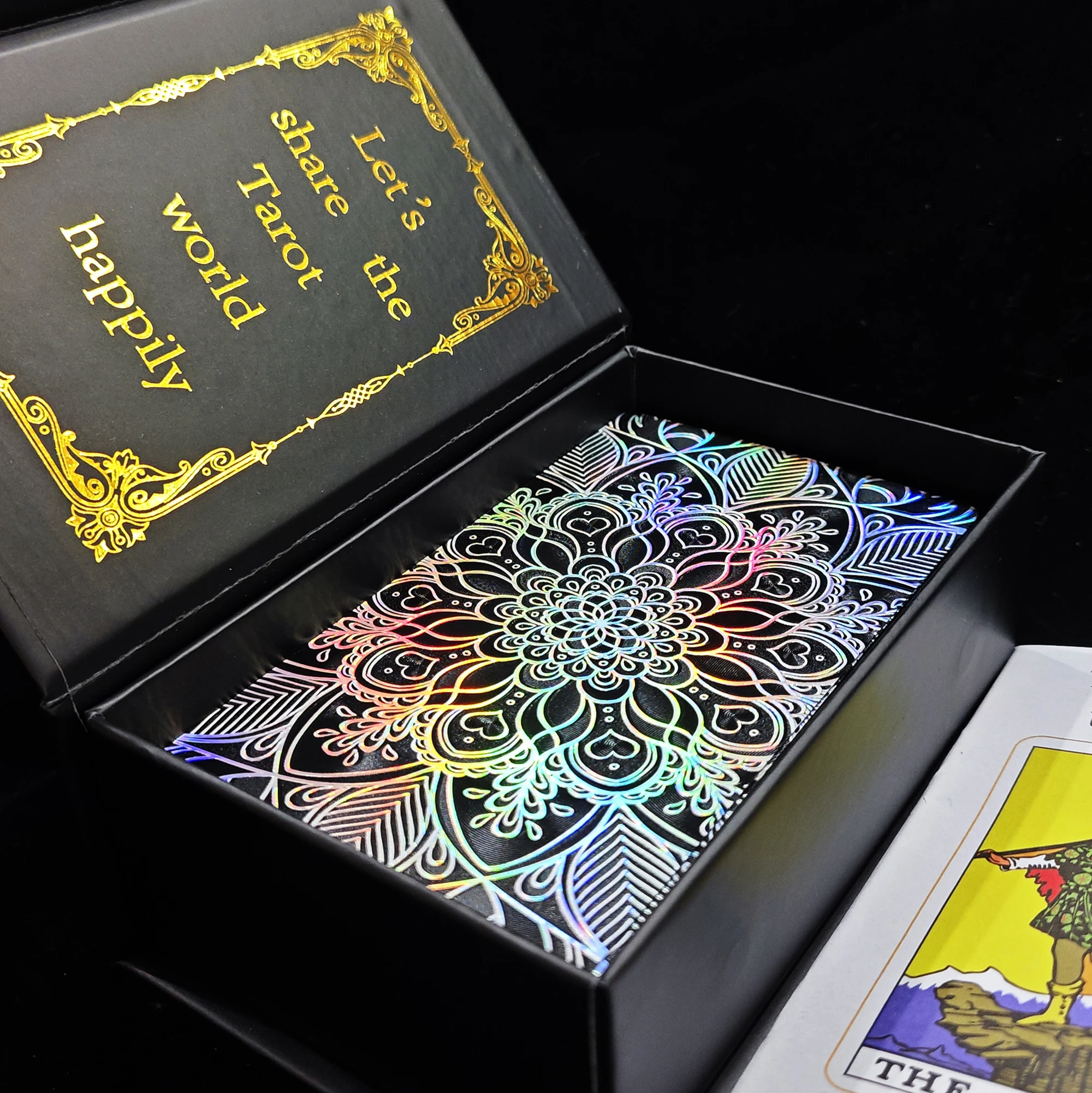 Silver Retro Tarot Cards Deck with Guidebook Suitable for beginners, Portable Fortune Telling Game, Elegant Card Design