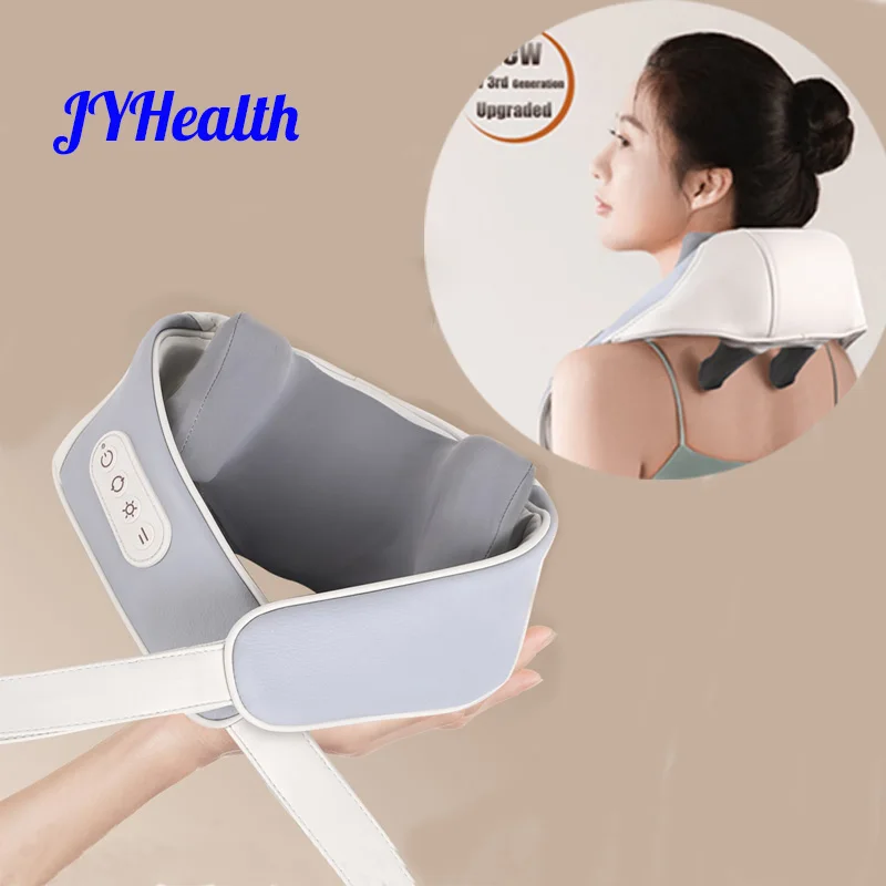 JYHealth shiatsu Neck shoulder massager Heating muscle kneading shawl Cervical electric Massage machine tool deep fatigue relief