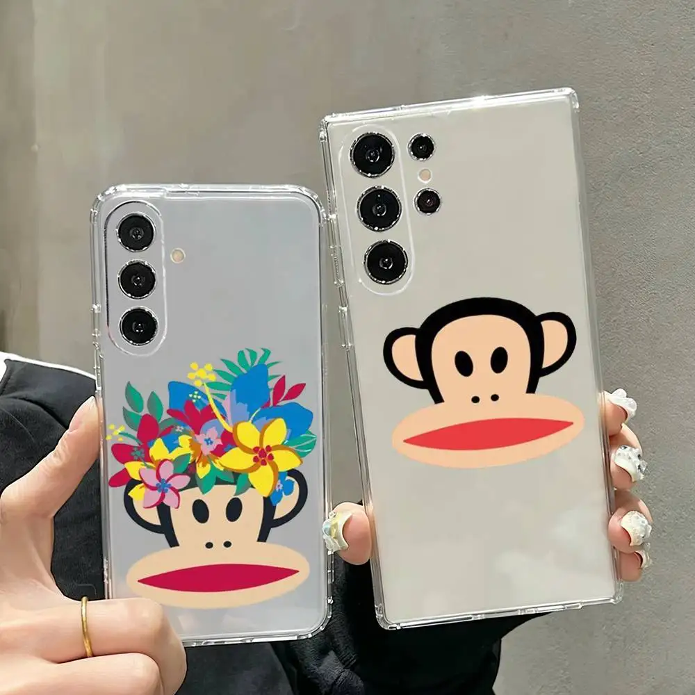 CUTE pauls-frank-s Fashion  Phone Case For Samsung S25,S24,S21,S22,S23,S30,Ultra,S20,Plus,Fe,Note,10,9,5G Transparent Cover