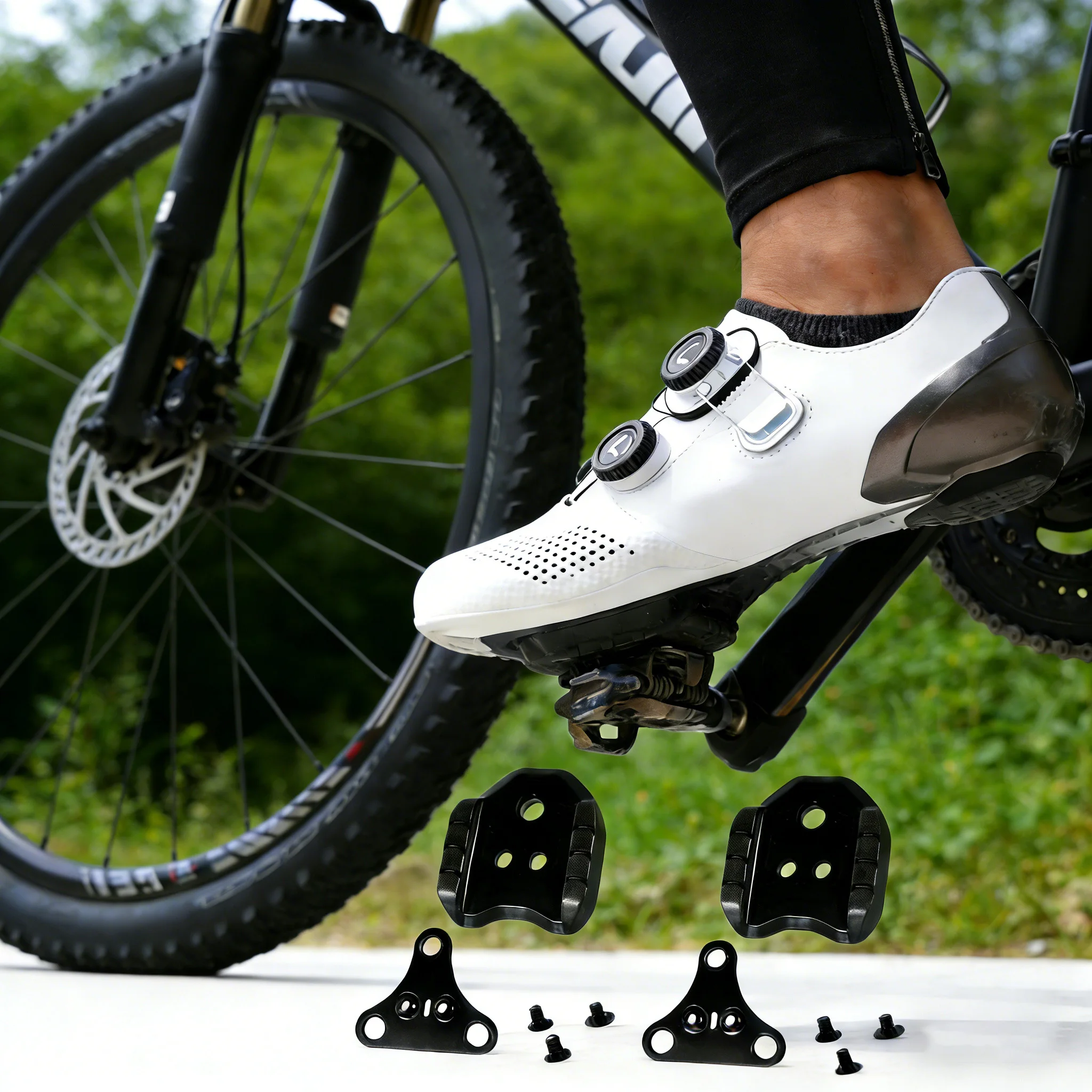 SUKOU Road Bike SPD Cleat Stabilizing Adapters Compatible with Shima no SH41 Bicycle Shoes Cleats Adapter MTB Shoe Cleats Pedals