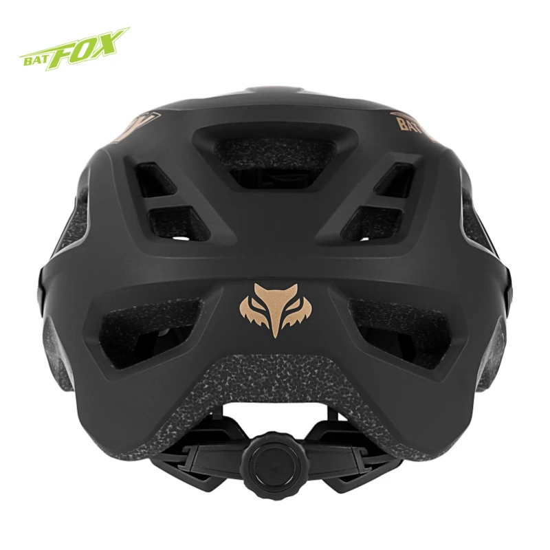 Batfox Mountain Cycling Helmet For Adult Men and Women Ultralight Comfortable Fashion Black Sports MTB Bicycle Helmet