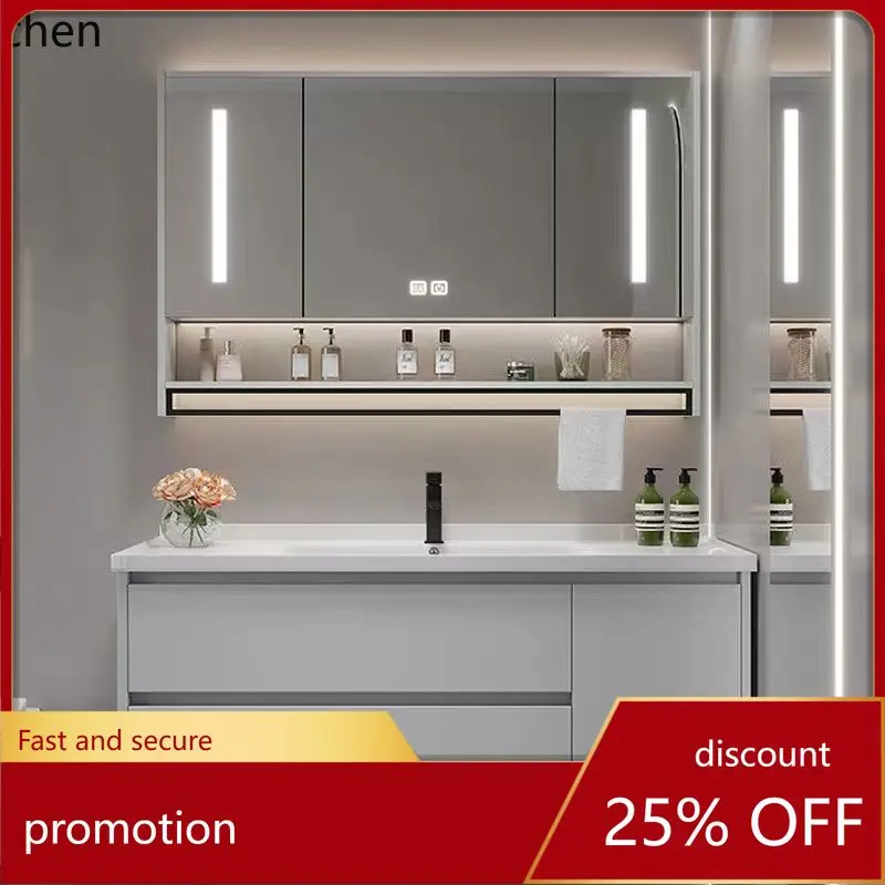 CZ Bathroom Cabinet with Integrated Ceramic Basin Washstand Bathroom Cabinet Set with Integrated Ceramic Basin