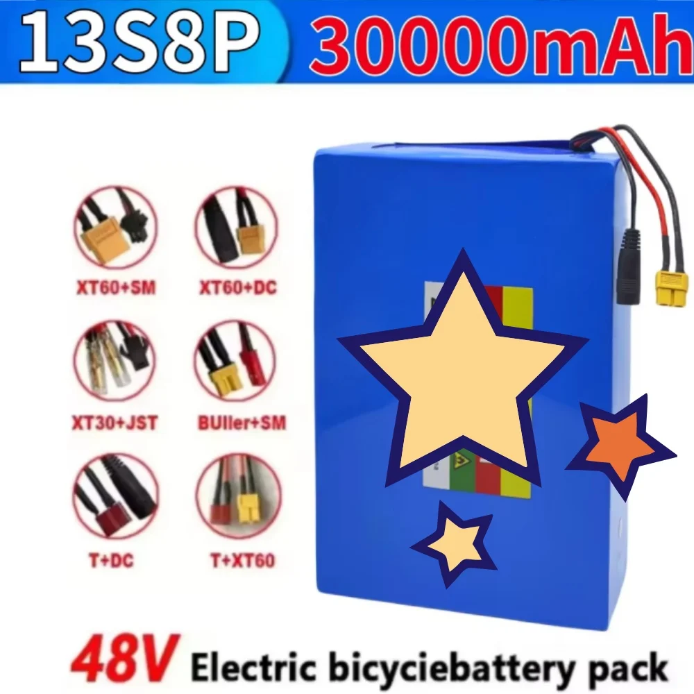 

Новый Оригинальный Литиевый Аккумулятор 48В 30Ач 13S8P для Моторизованного Скутера Citycoco со Встроенной BMS 50А, Высокая Емкость 30000мАч