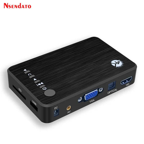 Reproductor multimedia Ultra HD 4K para TV de coche SD MMC RMVB MP3 USB HDD externo U disco reproductor multimedia caja con VGA SD MKV H.265