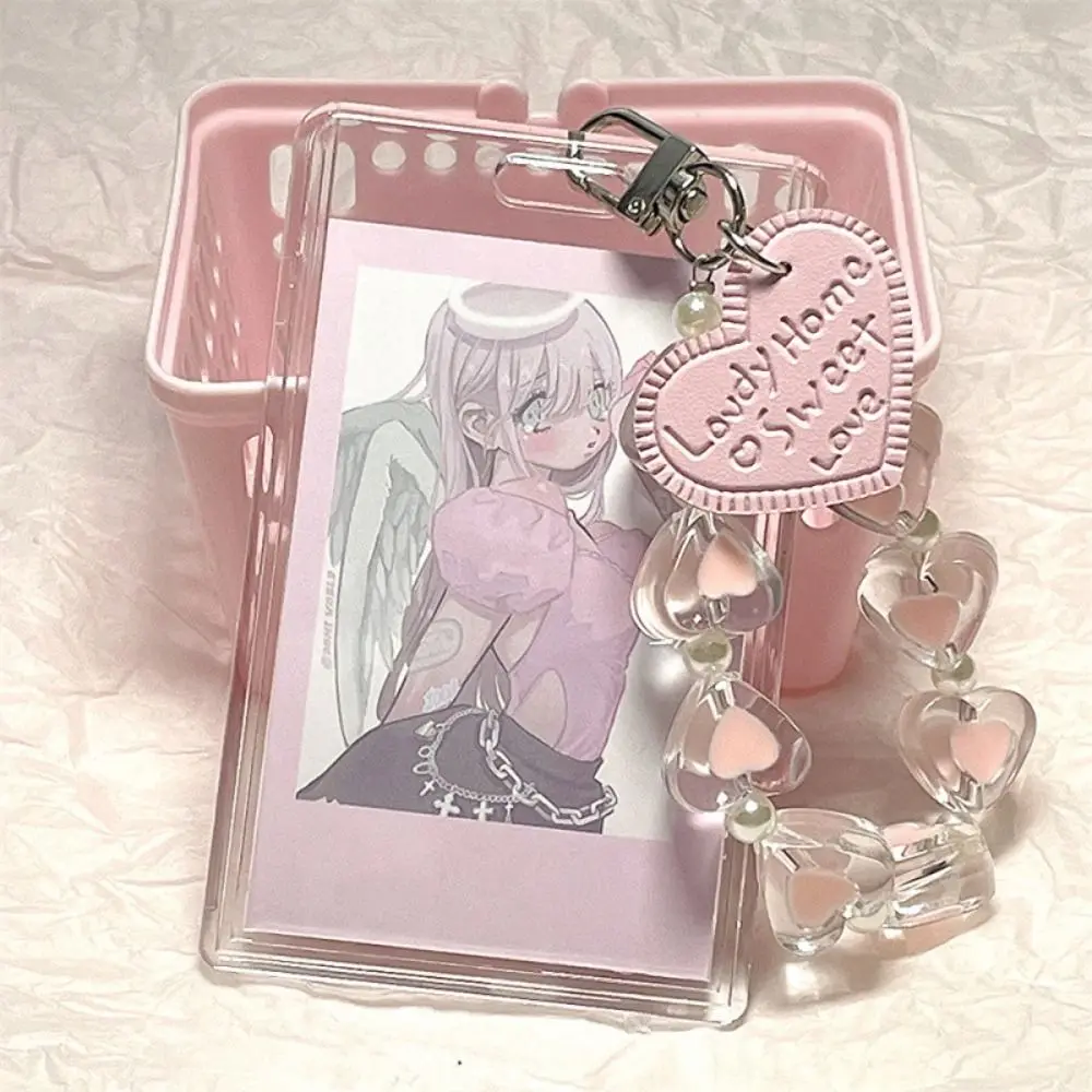 Women Key Chain Access Card Protective Case Korean Pop Photocard Cover Children Gift Bus Card Cover Idol Photos Card Cover