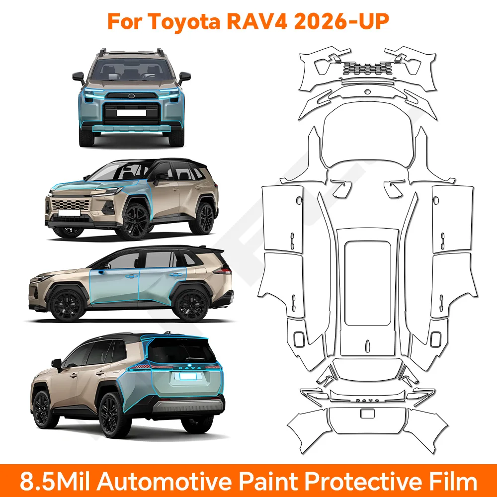 

TPU Car Paint Protection Film For Toyota RAV4 2026 2027 Woodland Edition Anti-scratch Pre-cut PPF Clear Bra Resistant Repairable