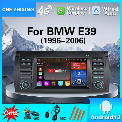 스테레오 내비게이션 GPS DV 멀티미디어 비디오 플레이어, BMW X5 E39 E53 1999 - 2006 카 라디오, 2din 안드로이드 13 카플레이 