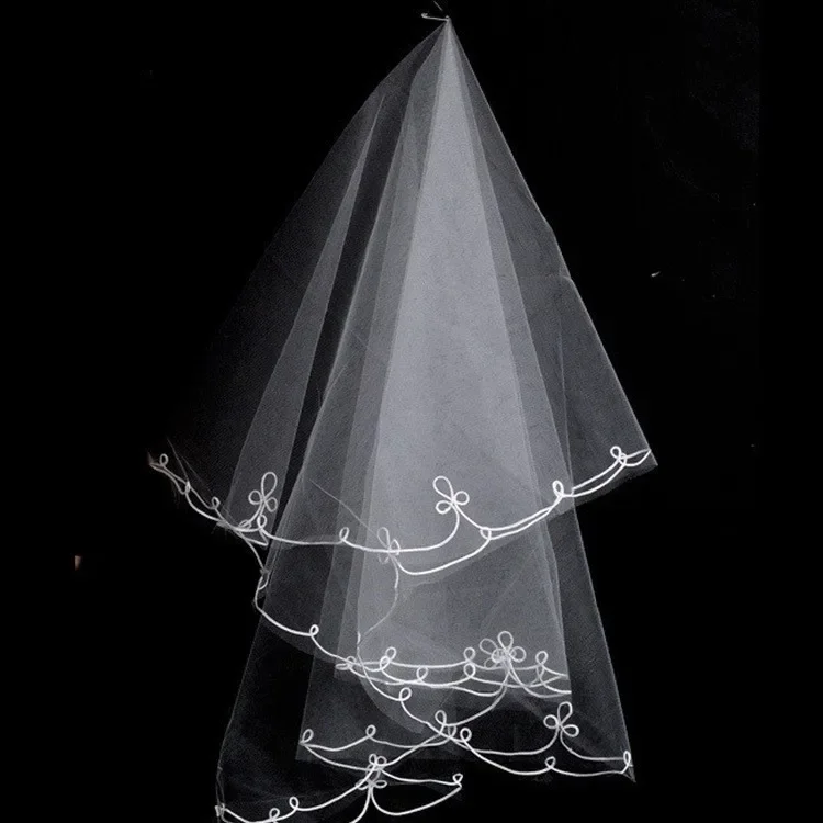 Elegant Women's Wedding Bridal Veil White Length 150CM