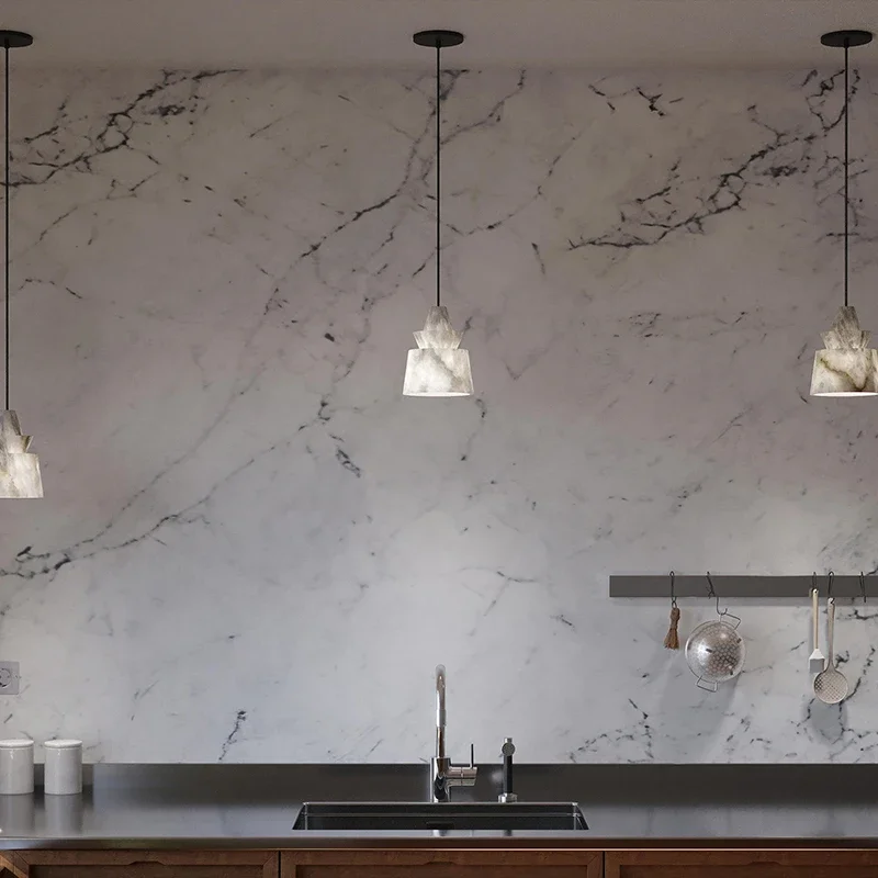 Modern New Design Alabaster Pendant Minimalist Style Bedrooms And Restaurants Kitchen Island Decoration Led Hanging Lighting