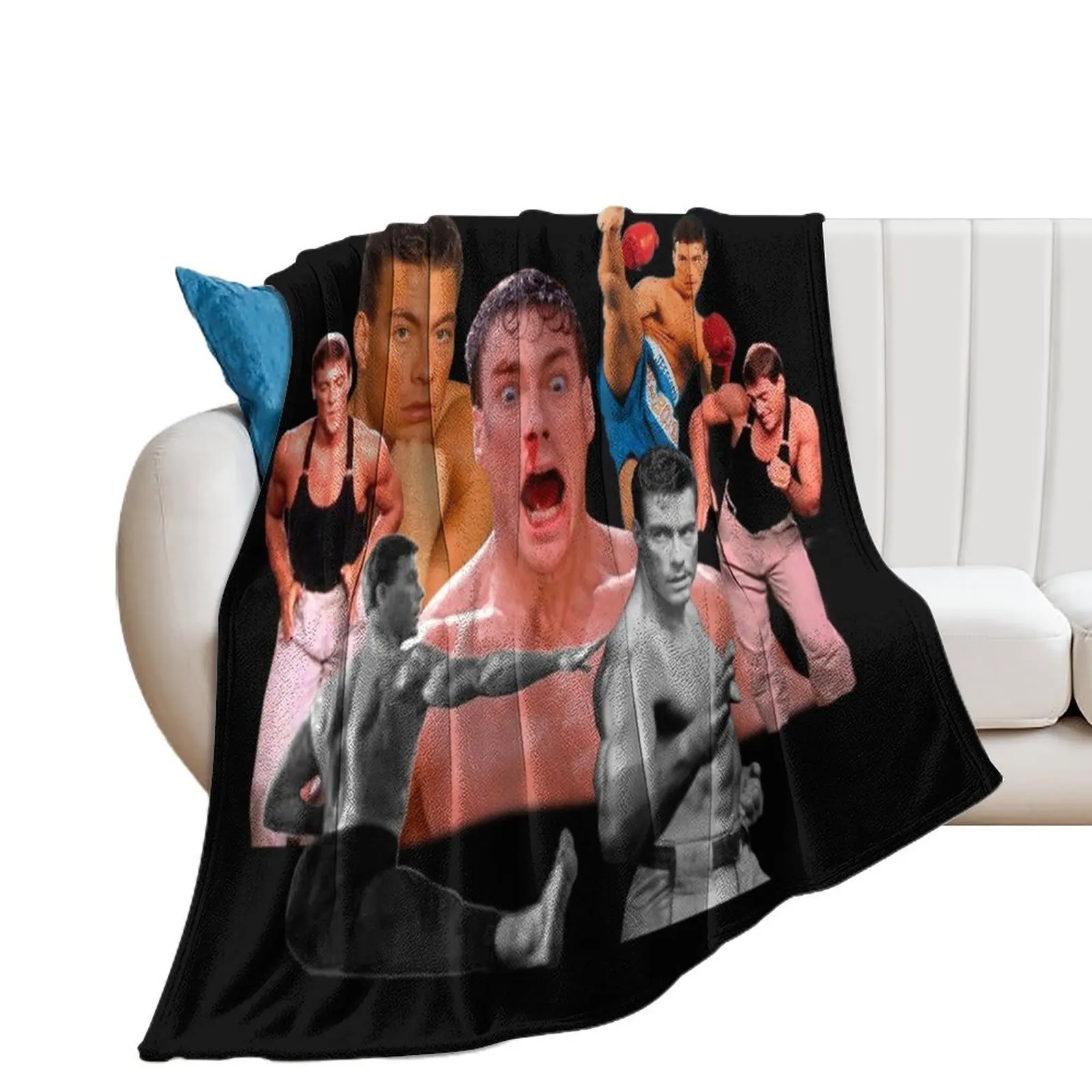 jean claude van damme classic Throw Blanket anime wednesday Vintage Blankets