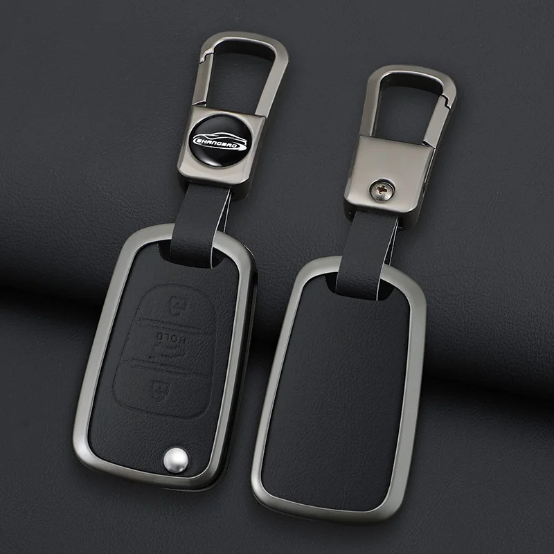 

Zinc Alloy Leather Remote Car Flip Key Case Cover Protector Shell For KIA Sportage Rio 3 Soul Optima Ceed Pro K5 Pride Accessory