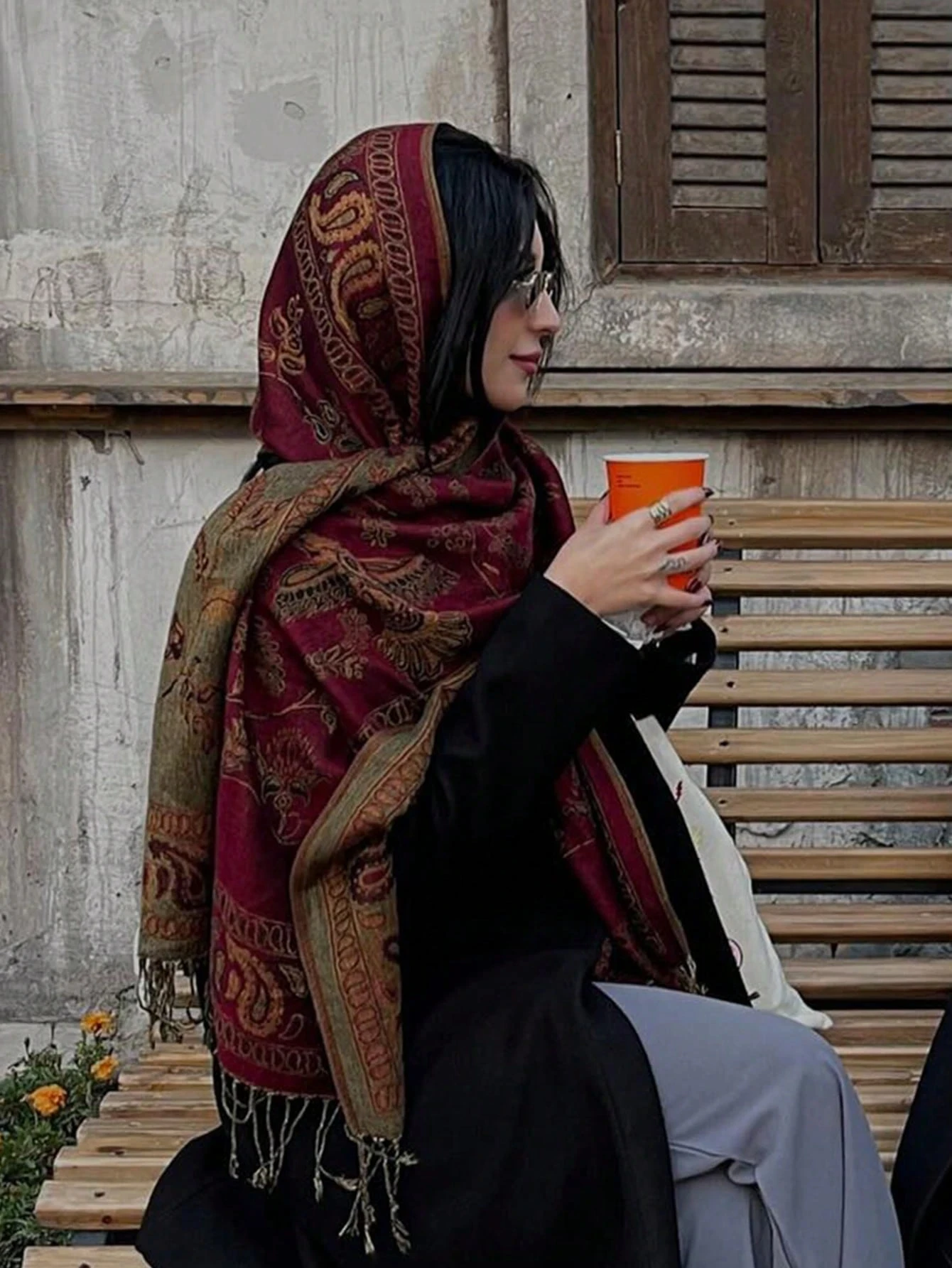 Pashmina de Cachemira de invierno para mujer, chales y chales florales para mujer, manta de bufandas gruesas cálidas de marca de lujo para mujer 2025