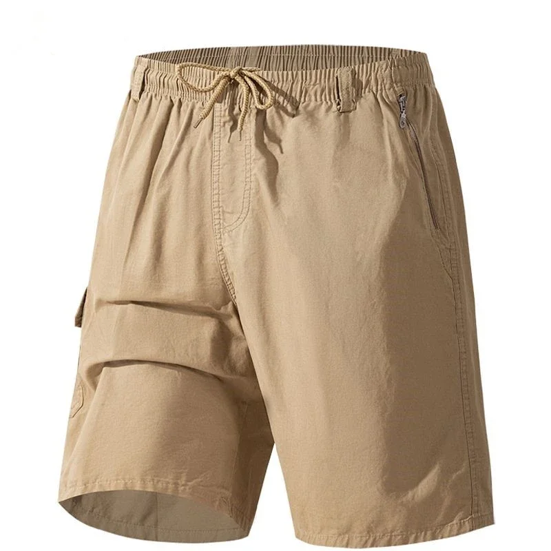 LIBIELIY Men's Drawstring Casual Shorts Elastic Waist Cargo Short Relaxed Fit Gym Sweat Shorts Loose Bermuda Shorts Big Size L-6
