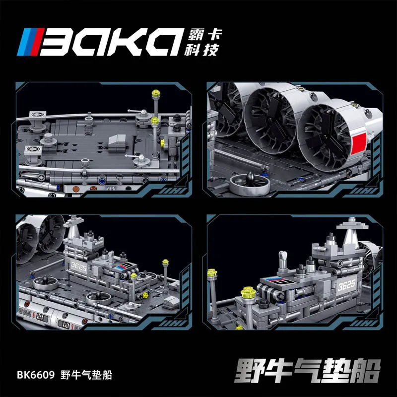 1676pcs MOC Technical Bison Hovercraft Building Blocks mattoni assemblaggio di giocattoli modello per Set regalo di compleanno per ragazzi