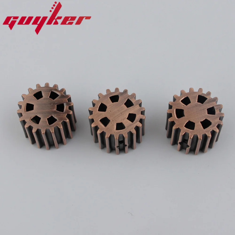 High Grade Copper GUYKER Electric Guitar Bass Gear Knobs Dual Color Option